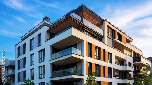 European residential modern architecture apartment building