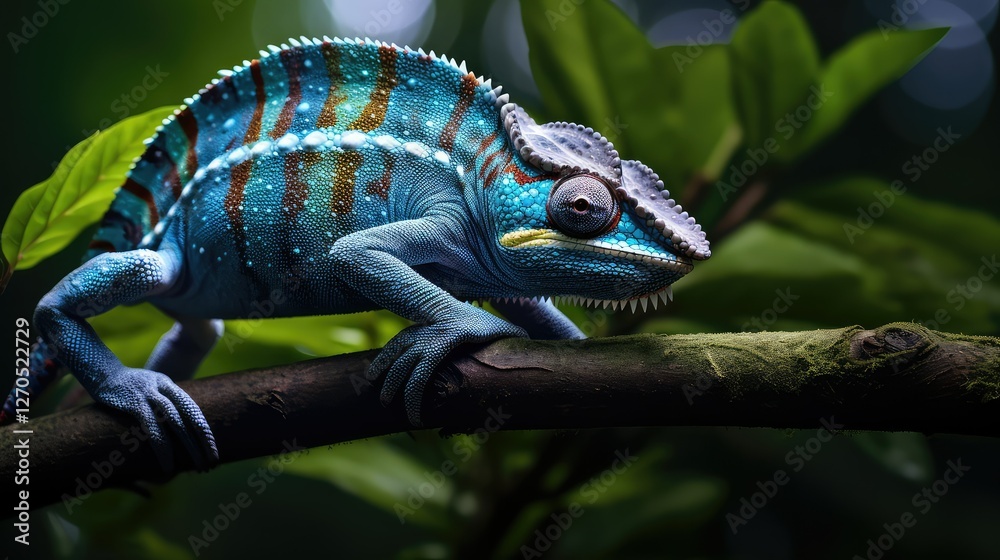 Fototapeta premium photo blue chameleon