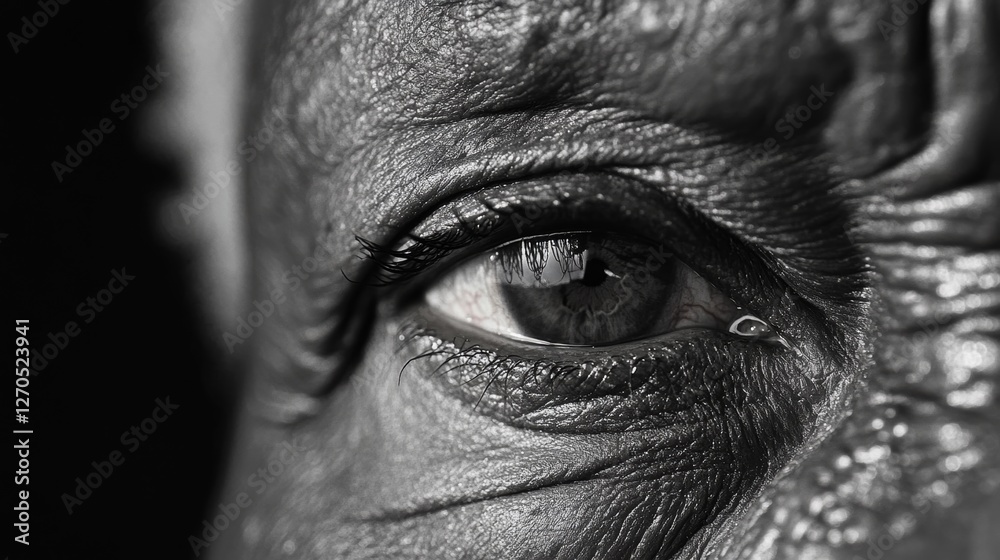 Obraz premium Closeup shot of the eye of an old lady