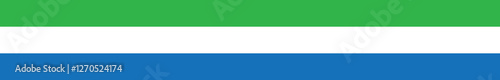 Flag of Sierra Leone. Sierra Leone long banner flag digital vector illustration