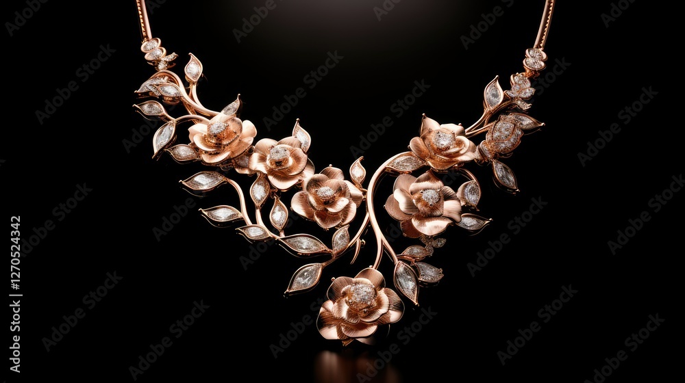 Fototapeta premium intricate rose gold floral