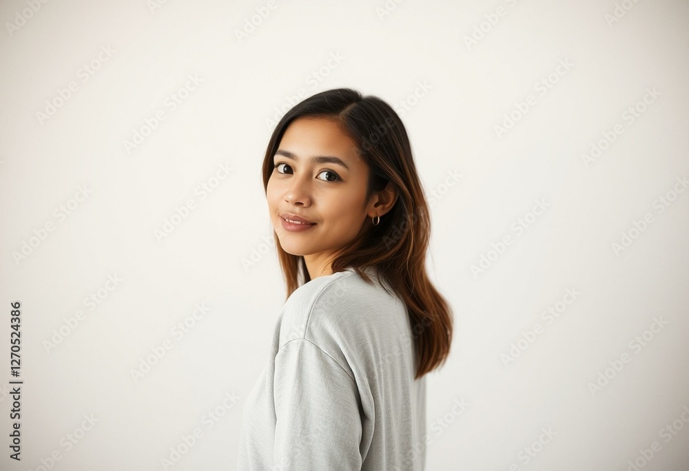 Portrait of a nervous female in natural light Portrait of a nervous female in natural light
