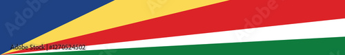 Flag of Seychelles. Seychelles long banner flag digital vector illustration