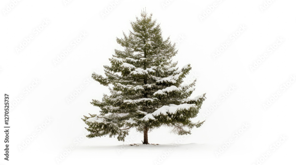 Fototapeta premium snow trees isolated on white background