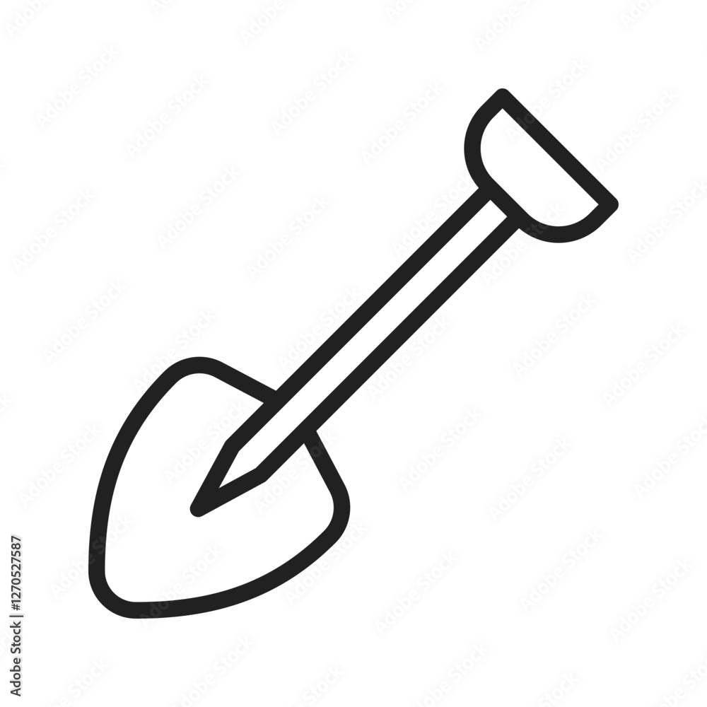 Shovel icon vector image. Suitable for mobile apps, web apps and print media. Shovel icon vector image. Suitable for mobile apps, web apps and print media.