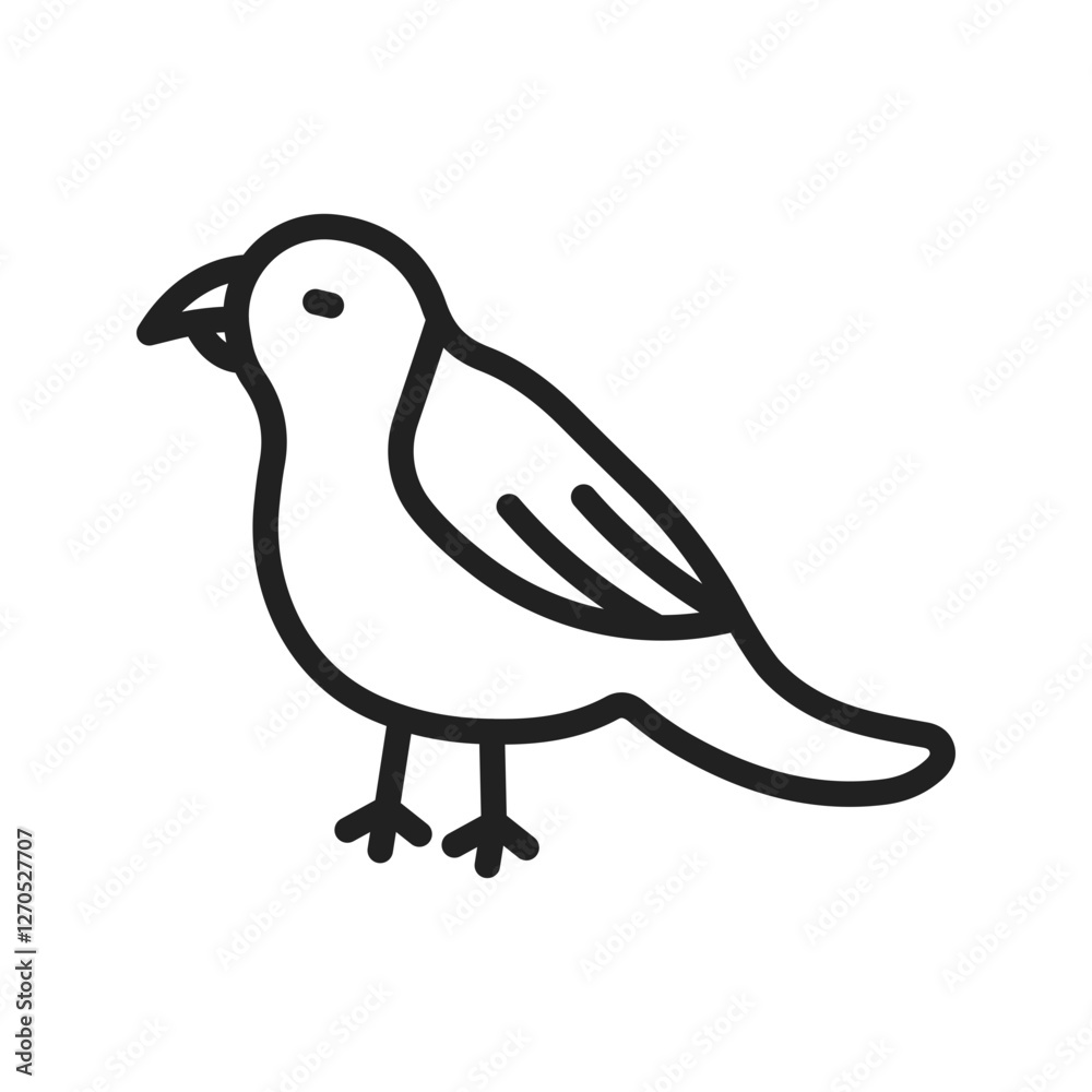 Obraz premium Bird icon vector image. Suitable for mobile apps, web apps and print media.