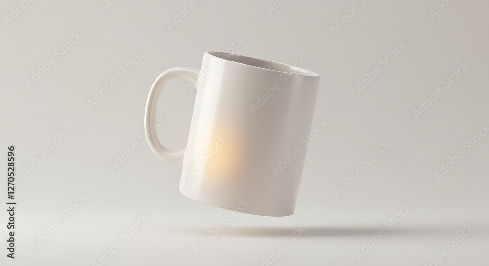 White Mug: Minimalist Product Photography with Subtle Lighting White Mug: Minimalist Product Photography with Subtle Lighting