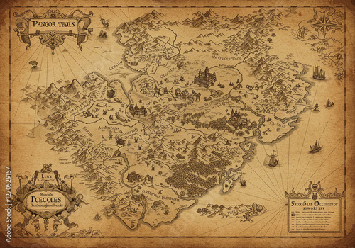 ファンタジー世界の宝の地図 photo