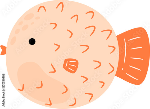 pufferfish sea life cartoon