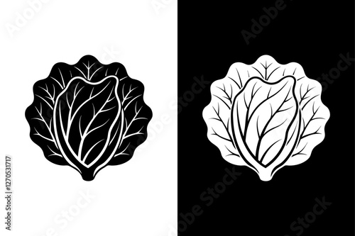 Collard Greens Silhouette. The Perfect Vector Icon for Designers