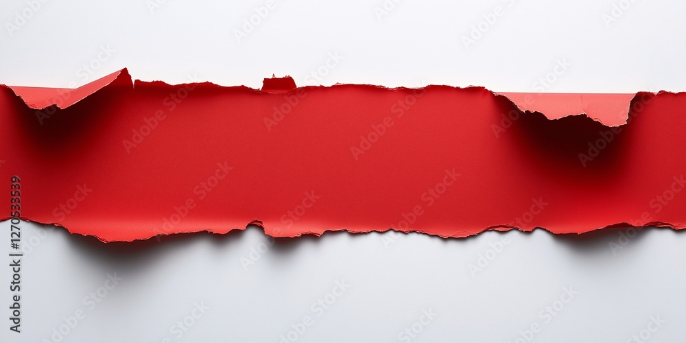 Tearing red paper art studio setting abstract photography creative environment close-up view Tearing red paper art studio setting abstract photography creative environment close-up view