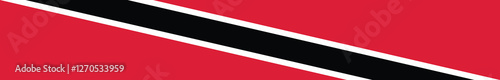 Flag of Trinidad and Tobago. Trinidad and Tobago flag long banner digital vector illustration