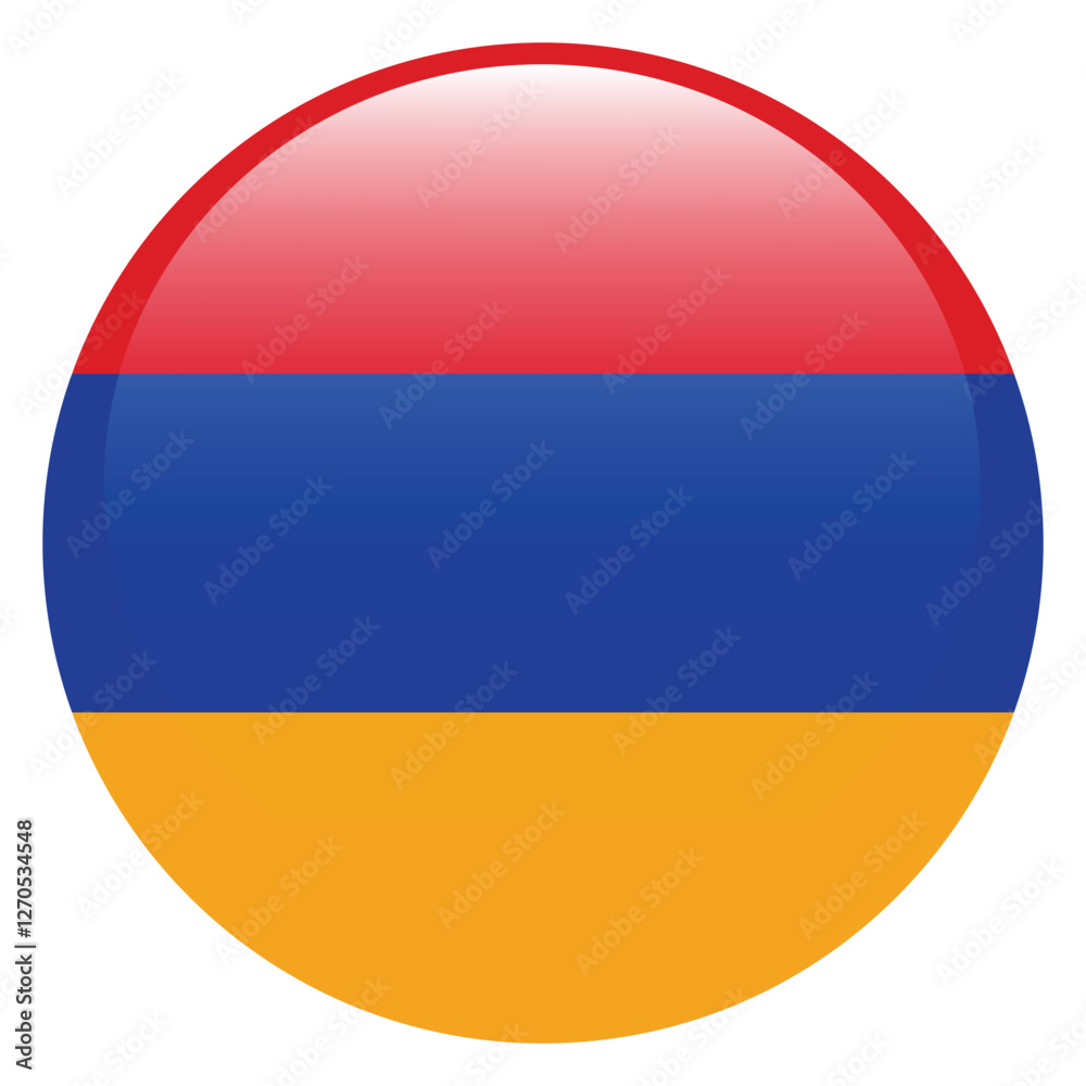 Flag of Armenia. Armenia round flag logo icon computer vector illustration design Flag of Armenia. Armenia round flag logo icon computer vector illustration design