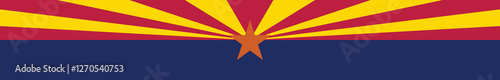 Flag of Arizona. Arizona flag long banner digital vector illustration