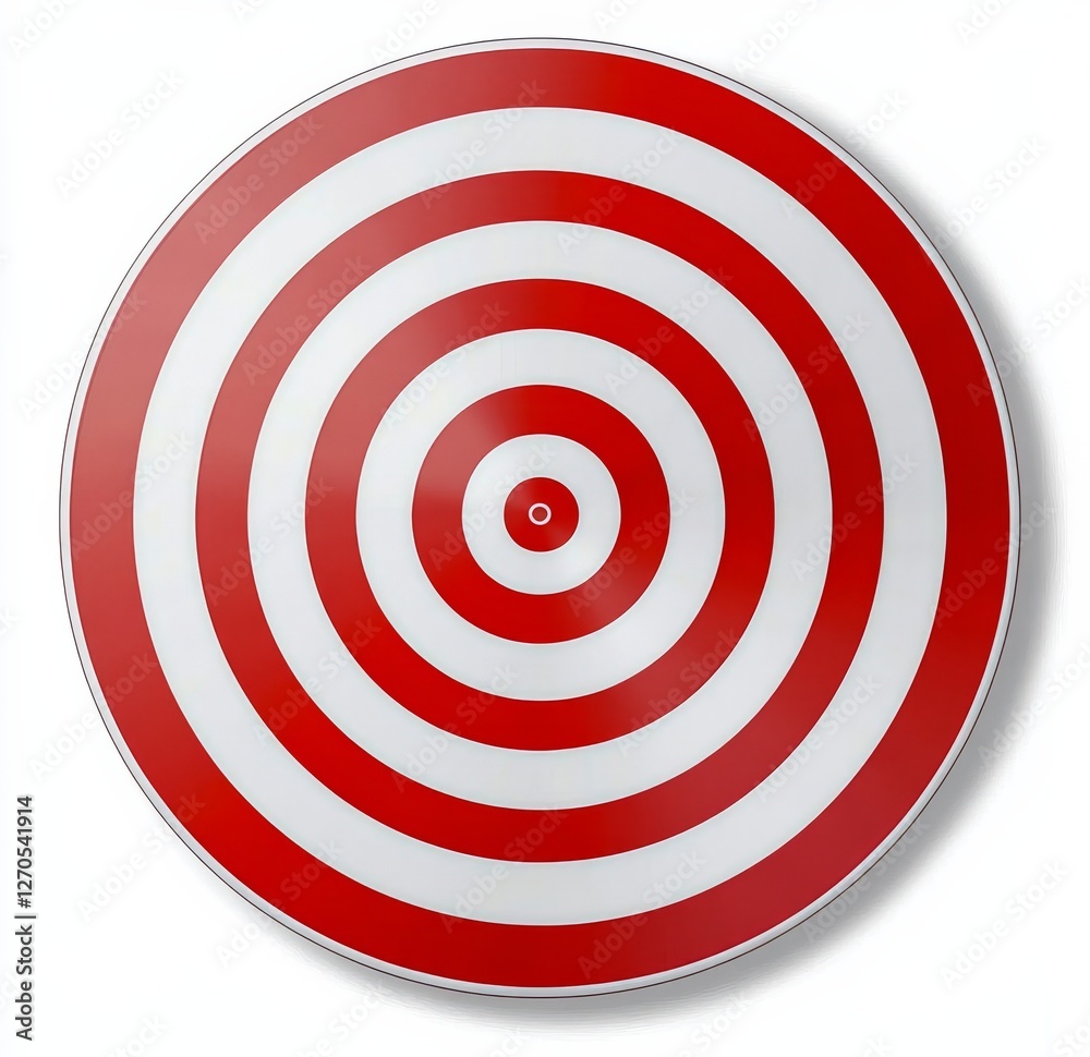 Red and White Target Circular Composition, Bullseye Concept, 3D Render, Aim, Goal Target, Aiming Red and White Target Circular Composition, Bullseye Concept, 3D Render, Aim, Goal Target, Aiming
