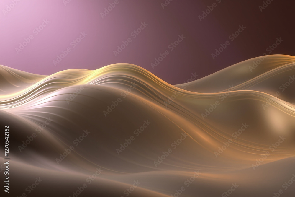 Obraz premium abstract rendering golden or brown wave background