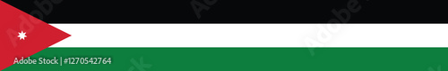 Flag of Jordan. Jordan long banner flag digital vector illustration