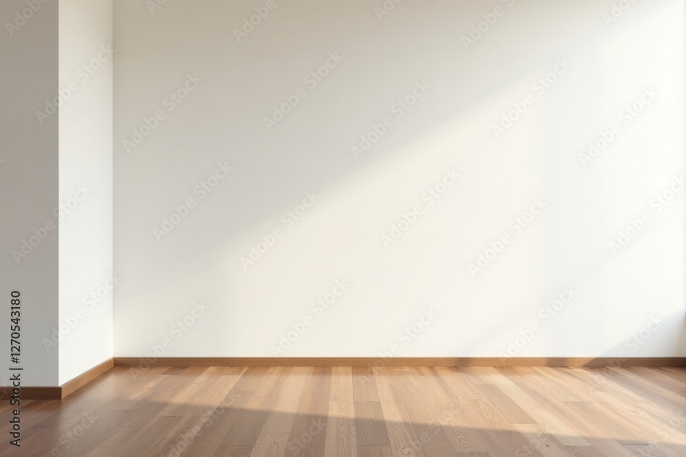 Sunlit Empty Room with Hardwood Floor and White Walls Perfect for Interior Design and Home Staging Projects Sunlit Empty Room with Hardwood Floor and White Walls Perfect for Interior Design and Home Staging Projects