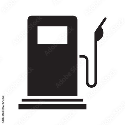 Gas pump station icon vector. Pump petrol symbol. Gasoline station icon.
