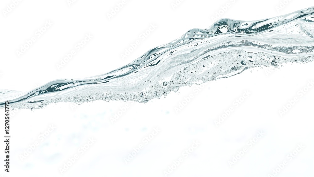 A dynamic wave of crystal-clear water A dynamic wave of crystal-clear water