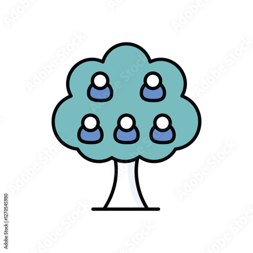 Family Tree icon isolated on a white background. Vector illustration.