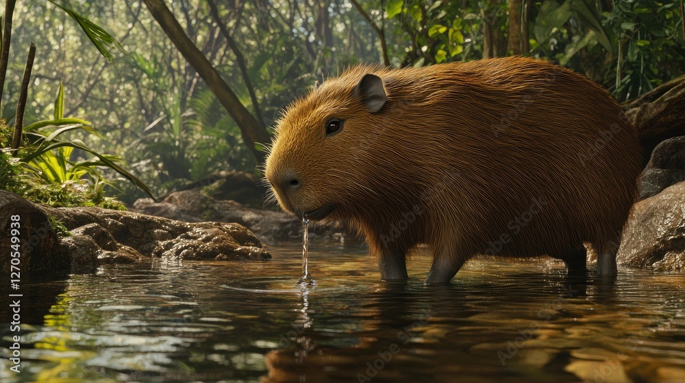 Capybara family day in nature animal content family fun Capybara family day in nature animal content family fun