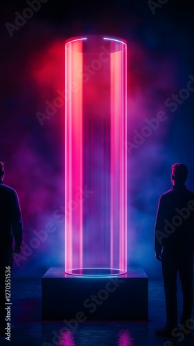 Community, society and interaction : Futuristic holographic town hall meeting where citizens vote and discuss policies, blending technology with democracy.