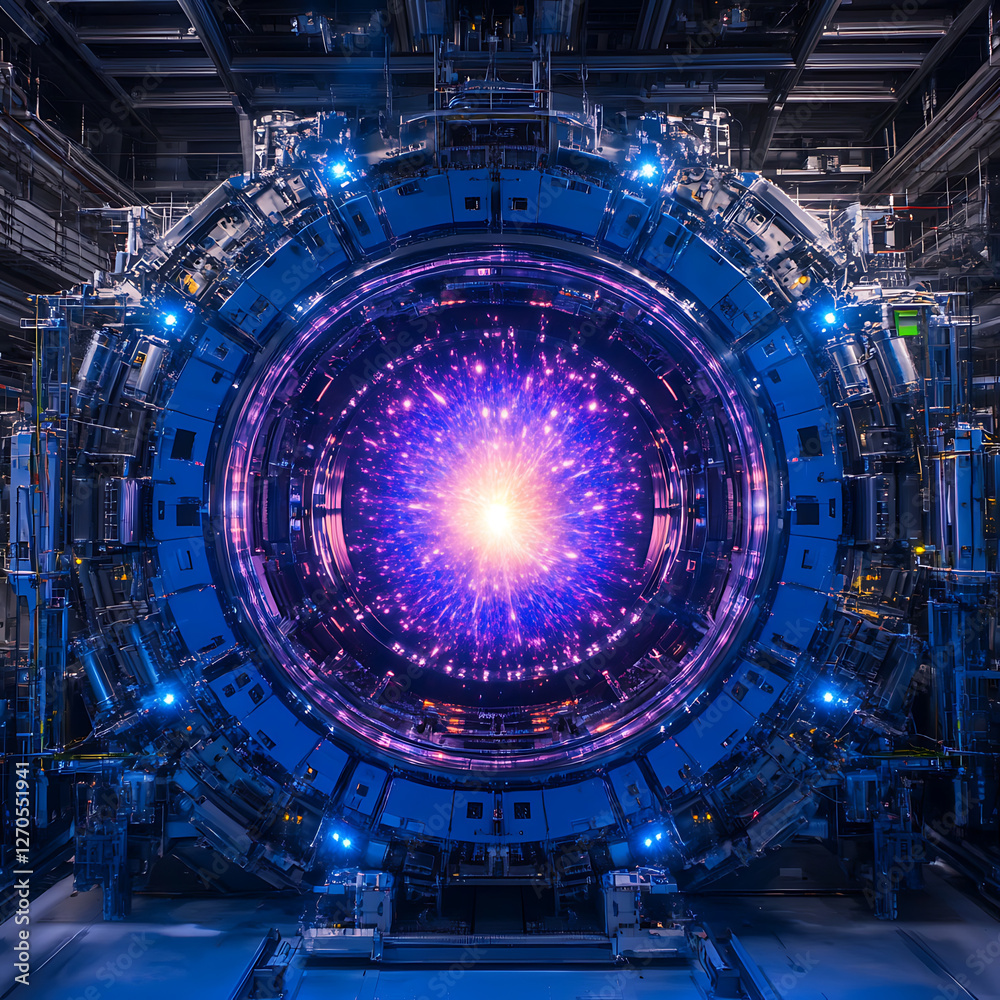 Fototapeta premium Advanced Technological Portal Activation Device With Energetic Burst and Circular Structure