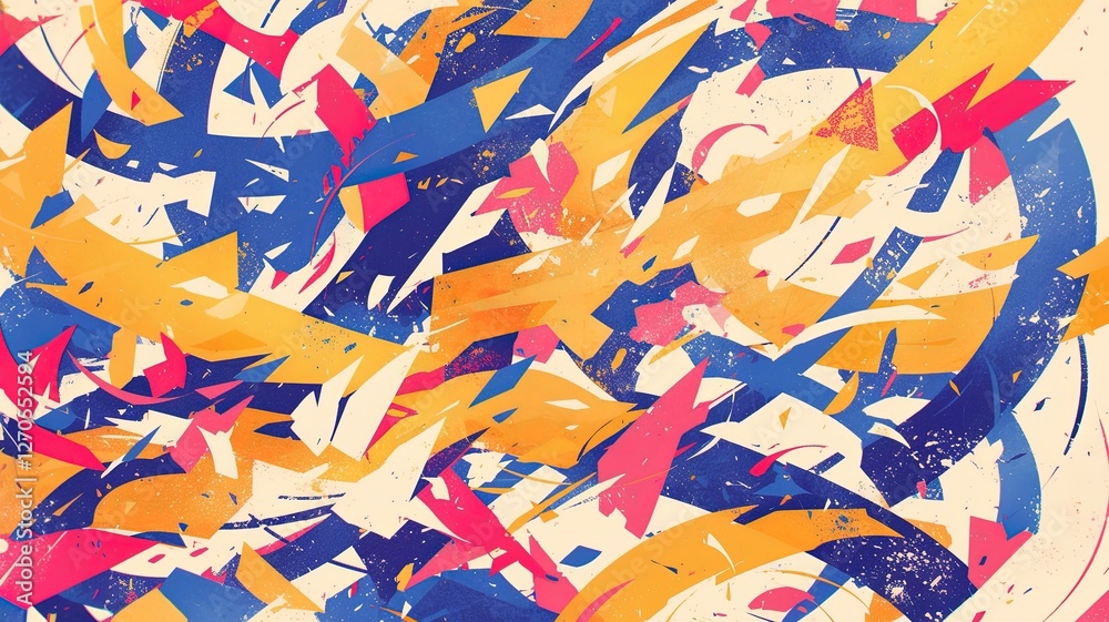 Obraz premium Abstract art, swirling shapes, vibrant colors, textured background, design element
