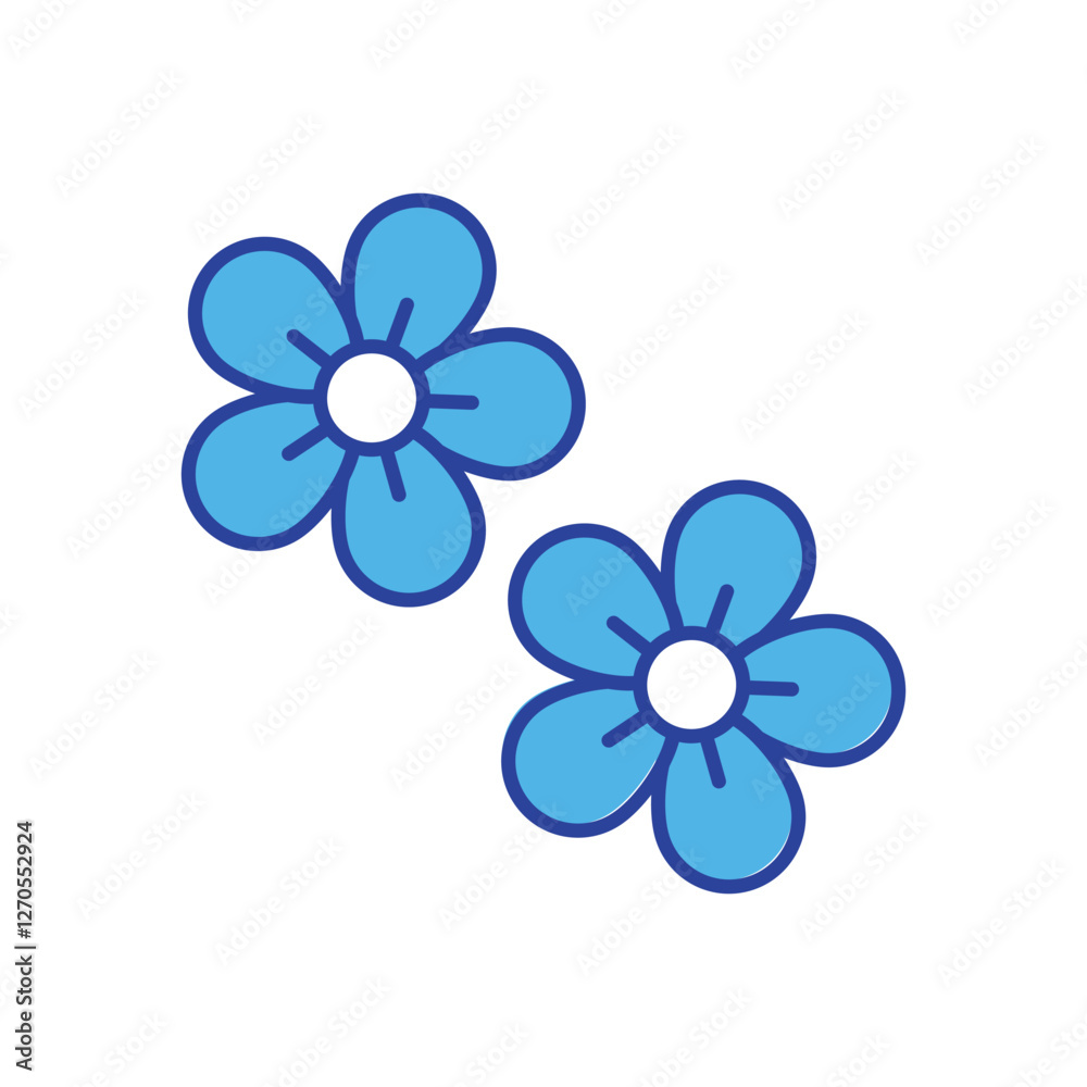 Pink Flower icon isolated on a white background. Vector illustration. Pink Flower icon isolated on a white background. Vector illustration.