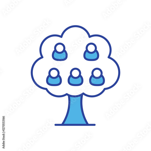 Family Tree icon isolated on a white background. Vector illustration.