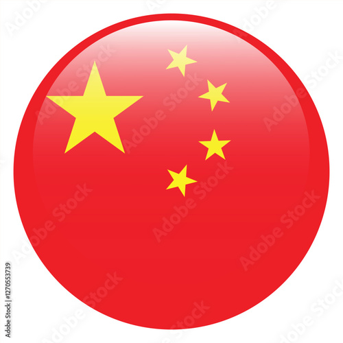 Free Download Flag of China. China round flag logo icon computer vector illustration design - GFXLoad
