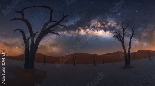 Obraz na płótnie desert night sky Milky Way 2 w salonie