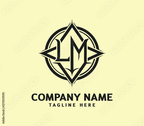LM Modern Monogram Logo - Stylish and Sophisticated Letter Logo for Branding