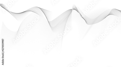 Technology flow grid blend curve wave line digital isolated energy, technical flowing web science tech geometric concept lines design. vector in concept