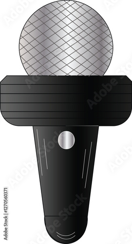 the illustration of a portable microphone