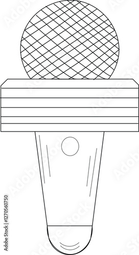 the illustration of a portable microphone
