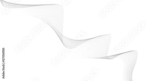 Technology flow grid blend curve wave line digital isolated energy, technical flowing web science tech geometric concept lines design. vector in concept