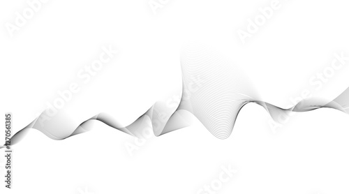 Technology flow grid blend curve wave line digital isolated energy, technical flowing web science tech geometric concept lines design. vector in concept