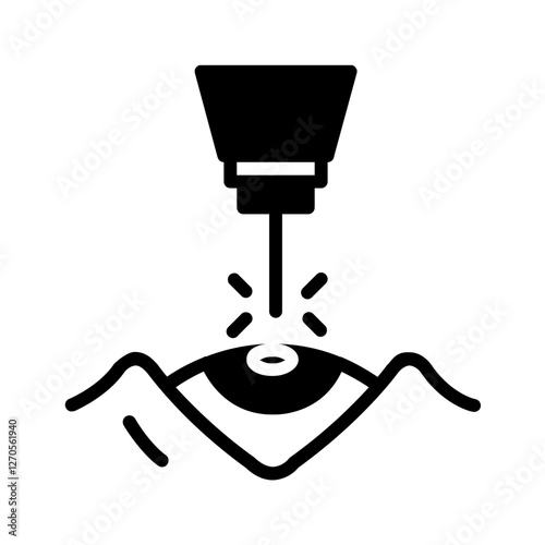 Vector solid black icon for Refractive surgery