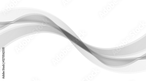 Technology flow grid blend curve wave line digital isolated energy, technical flowing web science tech geometric concept lines design. vector in concept