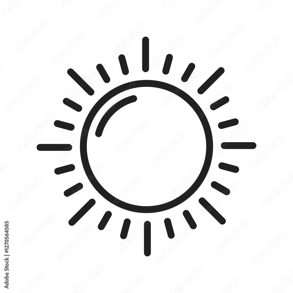 Sun icon vector image. Suitable for mobile apps, web apps and print media. Sun icon vector image. Suitable for mobile apps, web apps and print media.