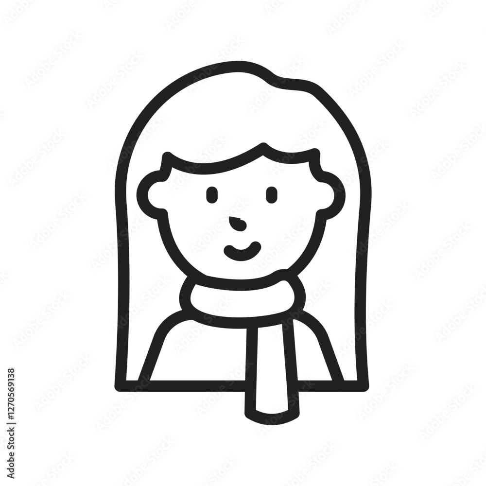 Woman icon vector image. Suitable for mobile apps, web apps and print media. Woman icon vector image. Suitable for mobile apps, web apps and print media.