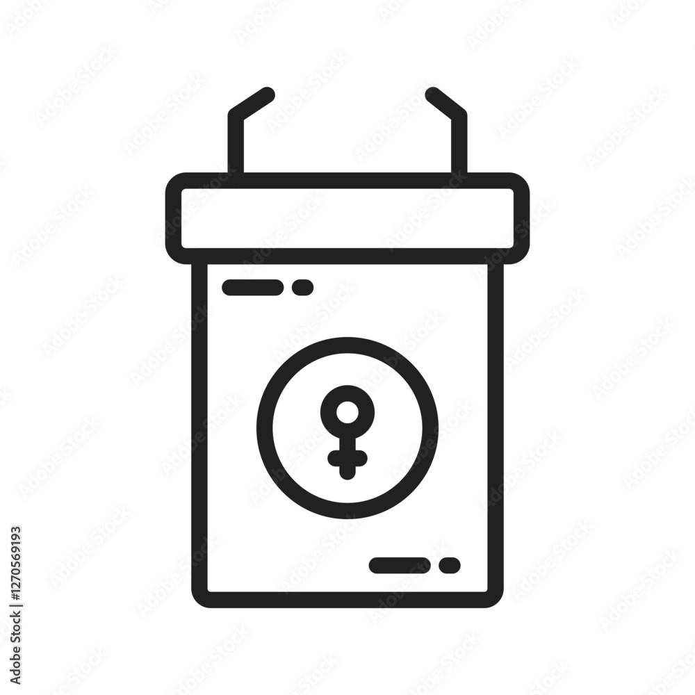 Speech Podium icon vector image. Suitable for mobile apps, web apps and print media. Speech Podium icon vector image. Suitable for mobile apps, web apps and print media.