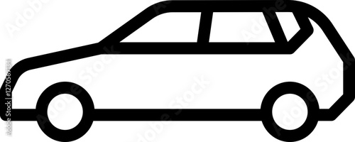 crossover car icon linear style