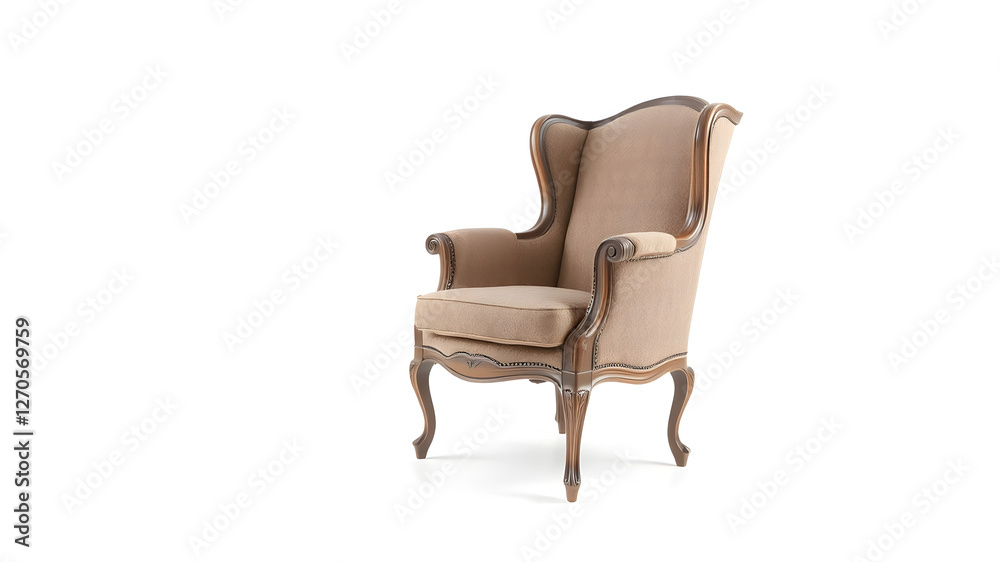Fototapeta premium classic armchair isolated on white background .different angle
