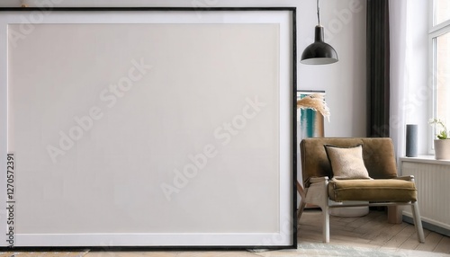 Frame Mockup for Living Room Interior – ISO A Paper Size