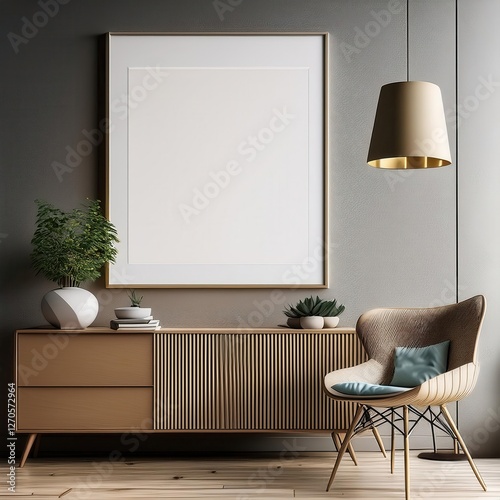 Interior Decor Poster Mockup: ISO A Paper Size Wall Frame