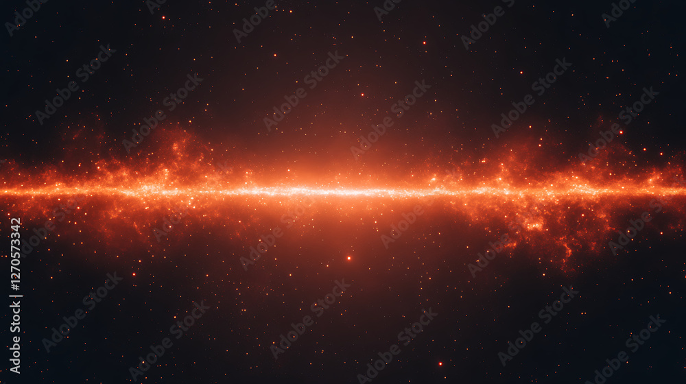 Obraz premium Cosmic Nebula Filamentary Dust Cloud Formation with Celestial Glow and Bright Sparkling Stars