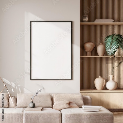 Mockup of ISO A Paper Size Poster for Elegant Interior Design